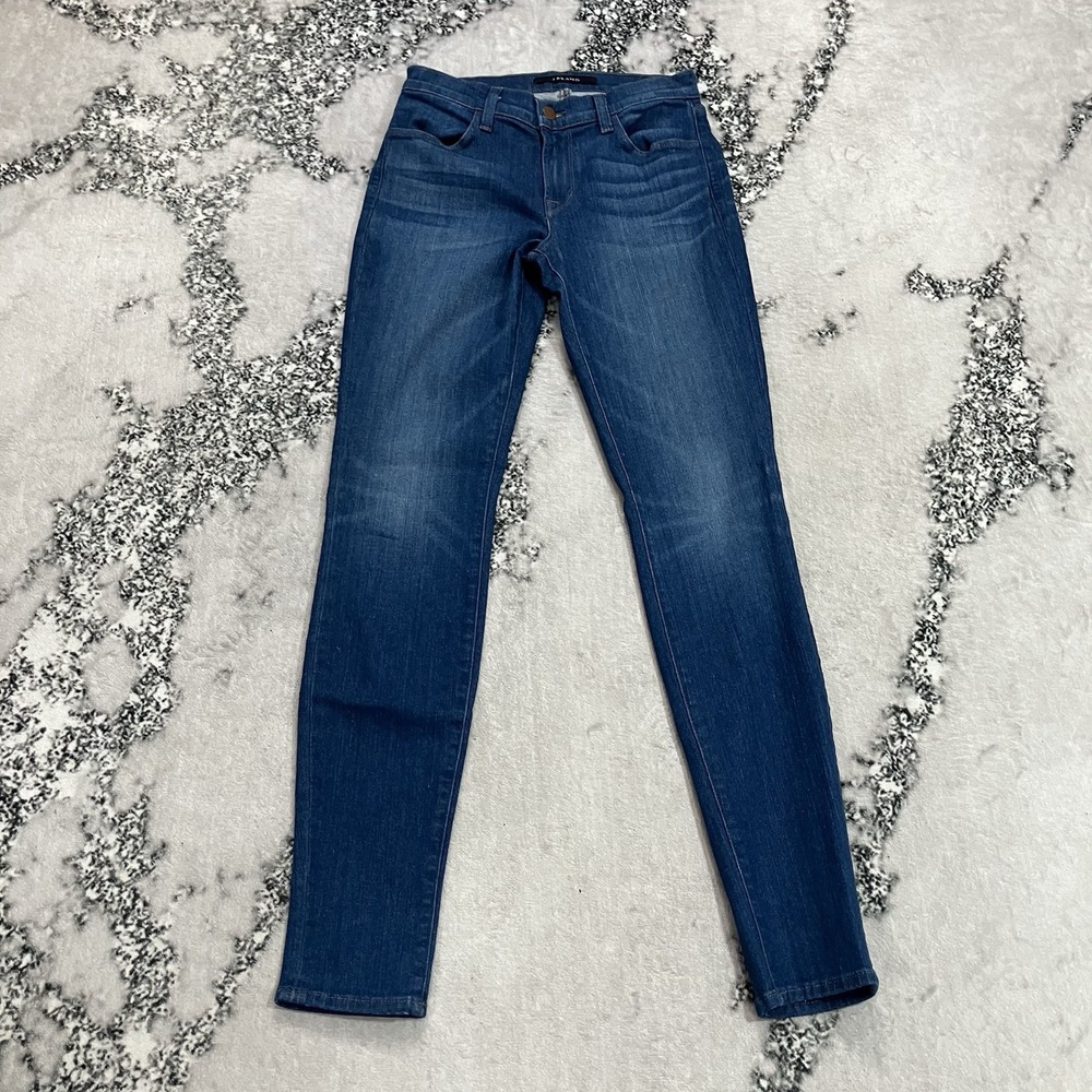 J Brand Super Skinny Jeans Womens Sz 27 Dark Wash Mid Rise Stretch Denim